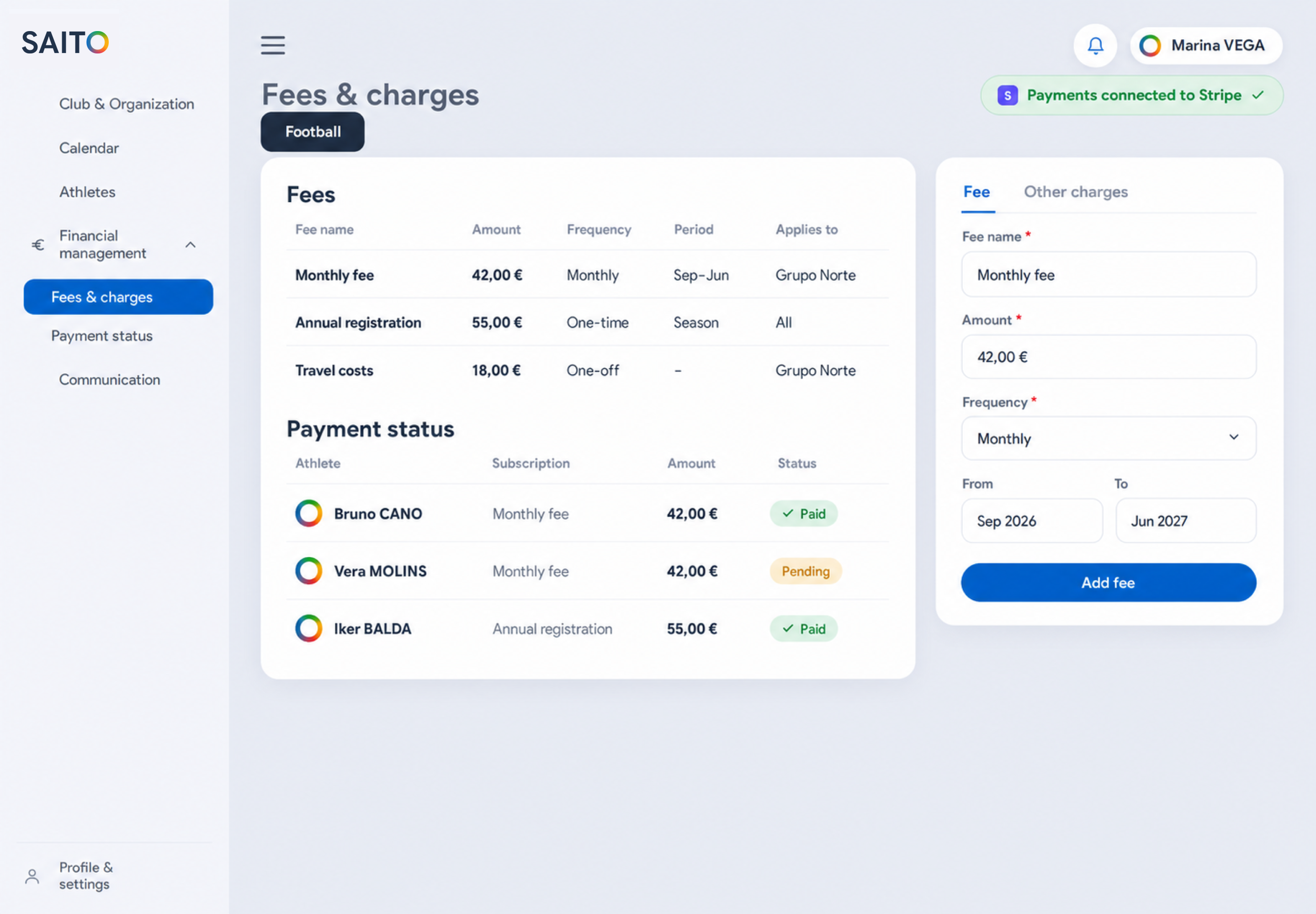 Payments & fees
