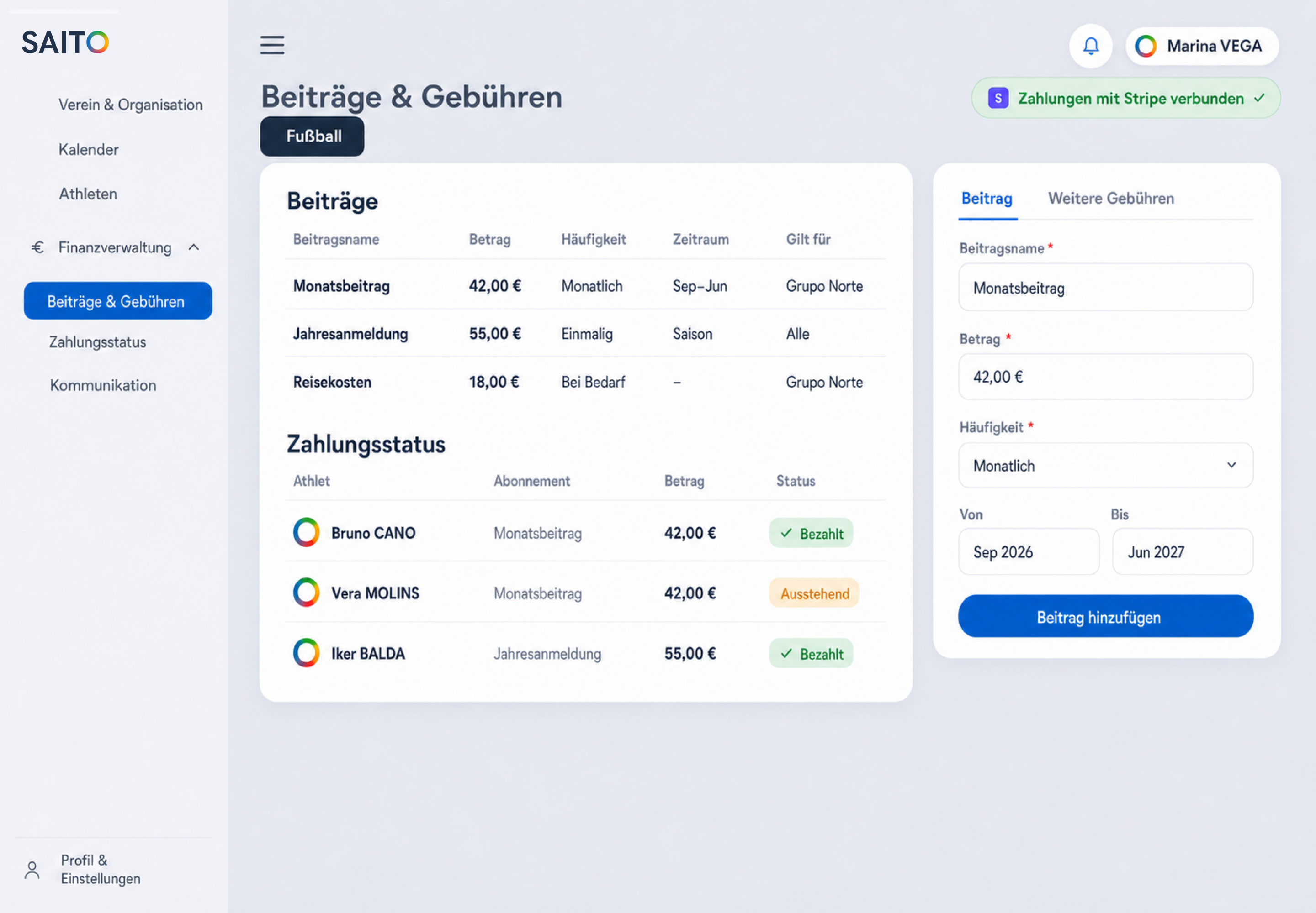 Zahlungen & Beiträge