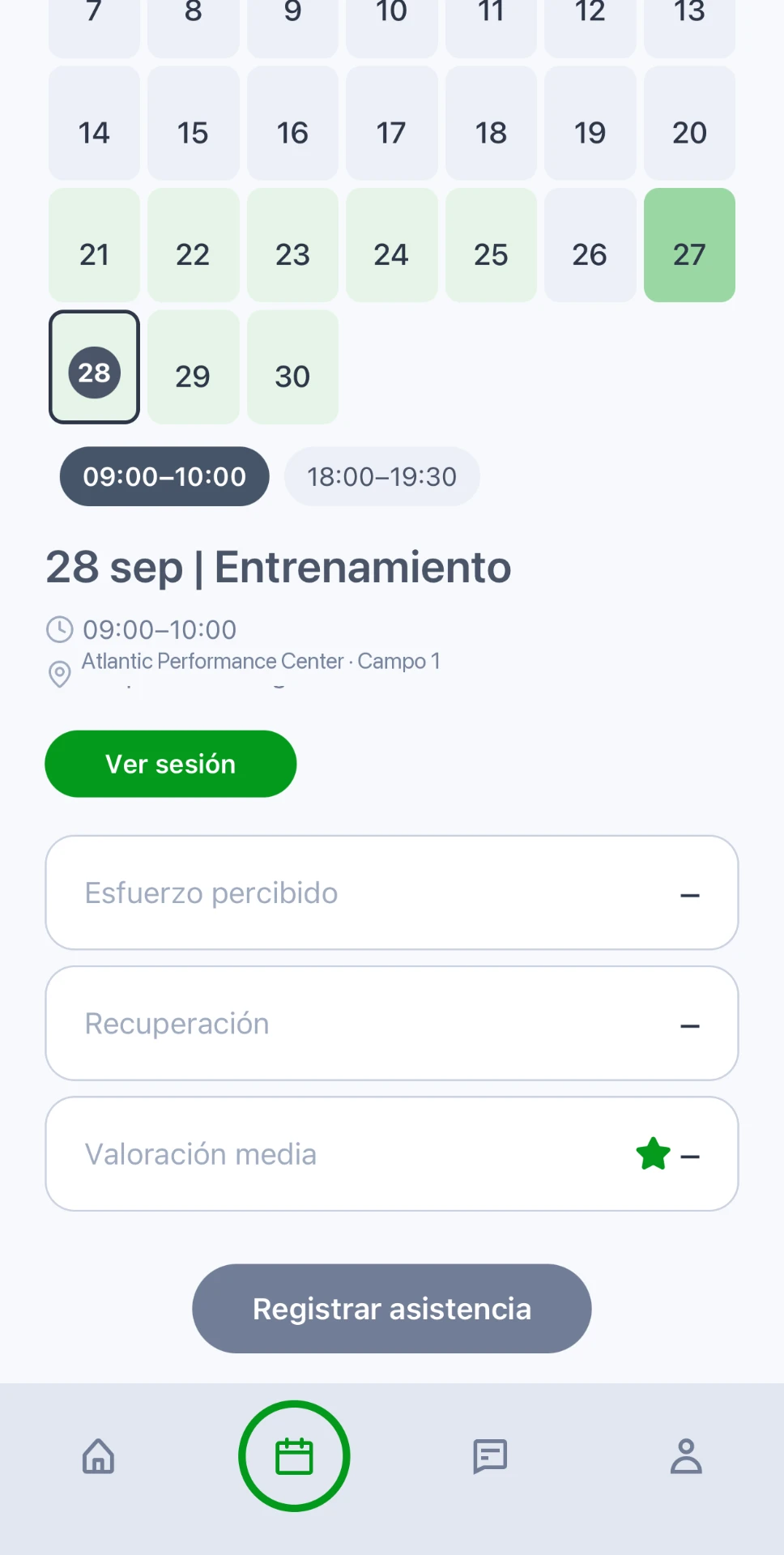 O atleta responde ao esforço percebido a partir do aviso no telemóvel